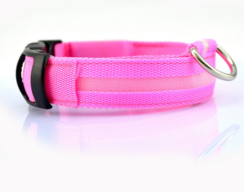 Adjustable Luminous LED Collar and Leash Set for Nighttime Safety of Dogs and Cats