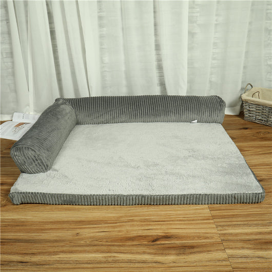 Corduroy Pet Sofa Bed with High-Quality Material and Multiple Size Options