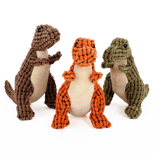 Dinosaur Plush Toy for Large Dogs - Interactive and Chewable