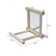 Interactive Bird Stand with Mirror for Pet Parrots and Manna Pearls