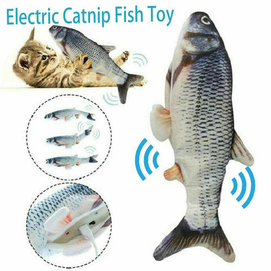 Electric Fish Cat Toy Realistic Interactive Kicker Jumping Dancing Kitten Toys