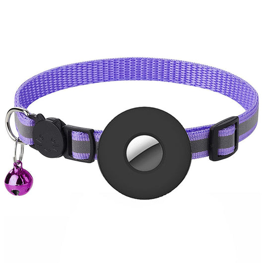 Reflective Airtag Pet Collar with Bell for Cats | Adjustable  Anti Lost